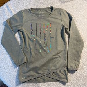 Nike girls size 4T long sleeved shirt. Holographic design